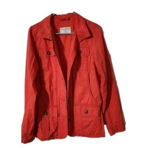 Eddie Bauer Womens Coral Jacket Blazer With Quilted Elbows, Size Tall Medium